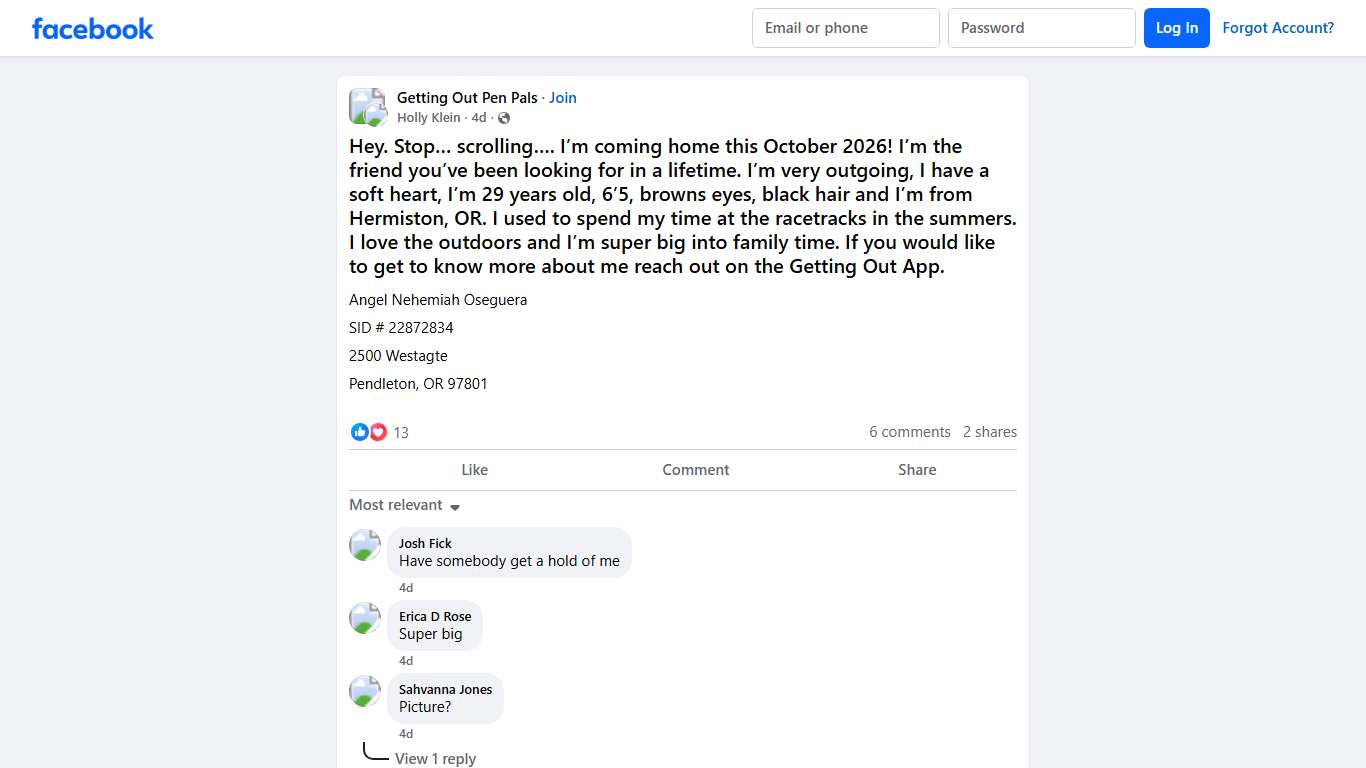 Getting Out Pen Pals Hey. Stop… scrolling… Facebook